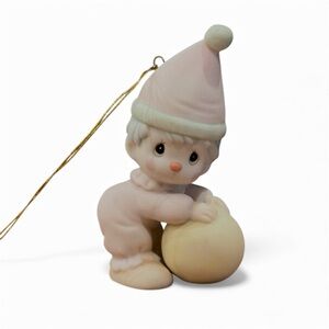 Vintage Enesco Clown Ornament with Ball